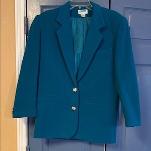 Pendleton Blue Blazer with Gold Accents